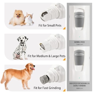 Foto 5 | Foto 5 | Amoladora De Uñas Para Mascotas Wwvvpet Con Luz Led, 2 Cabezales De Pulido - Venta Internacional.