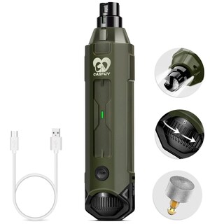 Foto 1 | Foto 1 | Molinillo De Uñas Para Perros Casfuy, Eléctrico, Recargable, 6 Velocidades, Color Verde Militar - Venta Internacional.