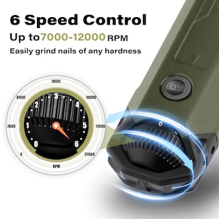 Foto 2 | Foto 2 | Molinillo De Uñas Para Perros Casfuy, Eléctrico, Recargable, 6 Velocidades, Color Verde Militar - Venta Internacional.