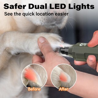 Foto 3 | Foto 3 | Molinillo De Uñas Para Perros Casfuy, Eléctrico, Recargable, 6 Velocidades, Color Verde Militar - Venta Internacional.