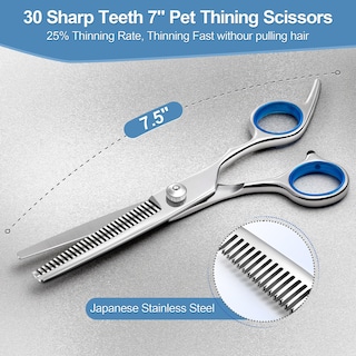 Foto 4 | Foto 4 | Tijeras De Peluquería Canina Gimars Con Revestimiento De Titanio 6 En 1 4cr Ss - Venta Internacional.