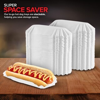 Foto 6 | Foto 6 | Bandejas Para Salchichas Stock Your Home  Papel Estriado  500 Unidades - Venta Internacional.