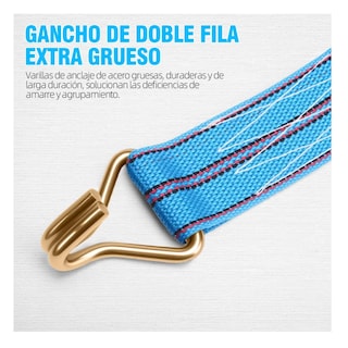 Foto 3 | Foto 3 | 2pcs Eslinga Matraca 6cm*12m 8000kg Con Ganchos Remolque Belug Azul