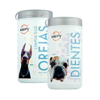 Foto 1 | Foto 1 | Waipy Pack 2 De Limpiador De Oidos Para Mascotas + Toallitas Humedas De Limpieza Dental Para Mascotas| Suaves Y Seguras
