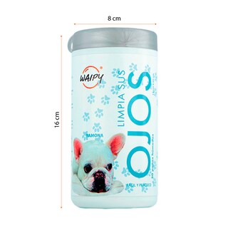 Foto 4 | Foto 4 | Waipy Pack 2 Limpiador De Oidos + Toallitas Humedas Limpiadoras De Ojos Para Mascotas | Suaves Y Seguras Para Perros Y Gatos