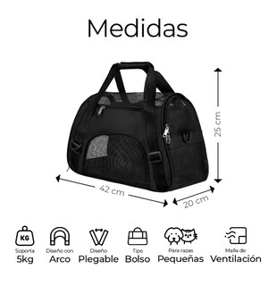 Foto 2 | Foto 2 | Mochila Transportadora Para Mascotas Chicas Color Negro