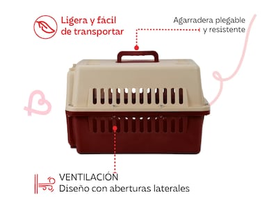 Foto 4 | Foto 4 | Jaula Transportadora Perro Gato Mascota Portátil 31x48x31cm
