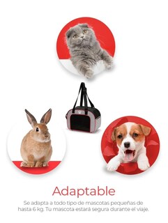 Foto 4 | Foto 4 | Mochila Transportadora Para Perro Y Gato Portátil Plegable Color Rojo