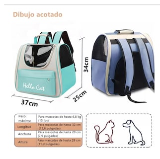 Foto 4 | Foto 4 | Mochila Transportadora Bolsa Mascota Perro Gato Viaje Chica