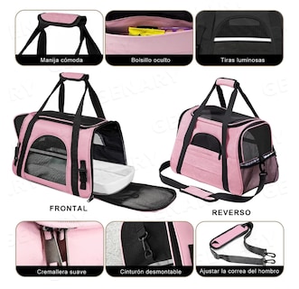 Foto 5 | Foto 5 | Mochila Transportadora Con Perro Gato Transpirable Ajustable