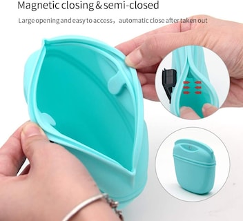 Foto 3 | Foto 3 | Bolsa Portátil De Silicona Huoguo Para Golosinas Para Perros Con Cierre Magnético - Venta Internacional.