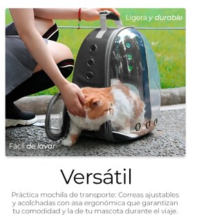 Foto 6 | Foto 6 | Mochila Back Pack Transportadora Gato Perro Mascota Pequeña