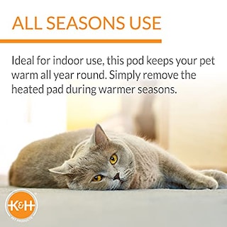 Foto 4 | Foto 4 | Cama Térmica Para Gatos K&h Thermo Lookout Grey 22 Con Calefactor Y Ventana - Venta Internacional.