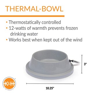 Foto 3 | Foto 3 | Cuenco De Agua Caliente K&h Pet Products Thermal-bowl 960 Ml, Gris - Venta Internacional.