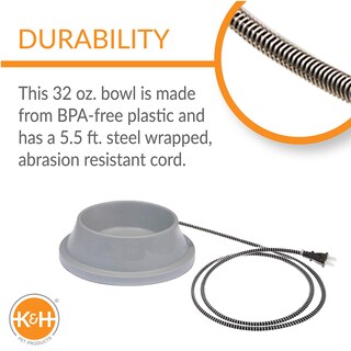 Foto 5 | Foto 5 | Cuenco De Agua Caliente K&h Pet Products Thermal-bowl 960 Ml, Gris - Venta Internacional.
