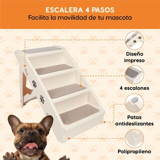Foto 2 | Foto 2 | Escalera 4 Pasos Para Perro Poli Pets Color - Beige