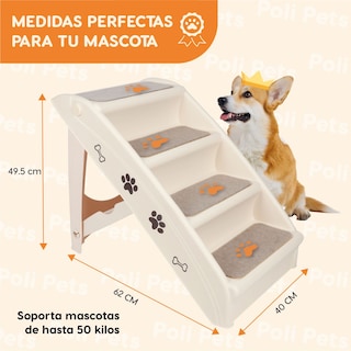 Foto 3 | Foto 3 | Escalera 4 Pasos Para Perro Poli Pets Color - Beige