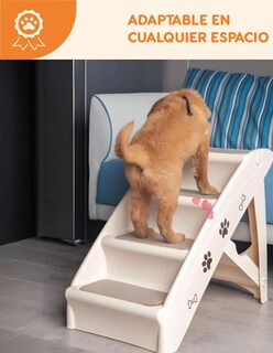 Foto 8 | Foto 8 | Escalera 4 Pasos Para Perro Poli Pets Color - Gris