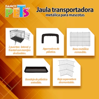 Foto 3 | Foto 3 | Jaula Metálica Fancy Pets FL8292 para Perro de 12 a 18 Kilos Tamaño Grande 30 Pulgadas
