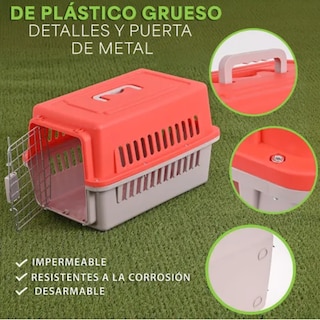 Foto 3 | Foto 3 | Jaula Para Mascotas Pequeñas, Transportadora Portátil Para Mascotas Pequeñas Eo Safe Imports Esi-18986 Rojo