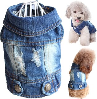 Foto 3 | Foto 3 | Chaqueta Vaquera Para Perros Huoguo, De Mezclilla Azul, Para Cachorros, Talla Xxl - Venta Internacional.