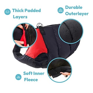 Foto 4 | Foto 4 | Chaleco Acolchado Gooby Para Perros, Color Rojo, De Invierno, Para Pequeños Y Medianos - Venta Internacional.