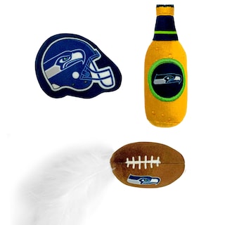 Foto 2 | Foto 2 | Juego De Juguetes De Felpa Para Gatos De La Nfl Seattle Seahawks Con Hierba Gatera, 3 Piezas - Venta Internacional.