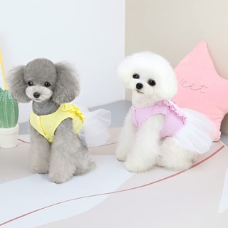 Foto 1 | Foto 1 | Vestido Para Perro Huoguo Princess, 100% Algodón, Con Anillo De Correa Para Niños Pequeños - Venta Internacional.