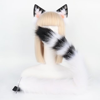 Foto 2 | Foto 2 | Conjunto De Disfraces De Cosplay Junboon, Gato, Lobo, Cola De Zorro, Piel Sintética Para Adultos - Venta Internacional.