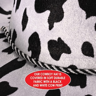 Foto 5 | Foto 5 | Sombrero Vaquero Con Estampado De Vaca Beistle, Talla Única Para La Mayoría - Venta Internacional.