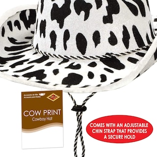 Foto 6 | Foto 6 | Sombrero Vaquero Con Estampado De Vaca Beistle, Talla Única Para La Mayoría - Venta Internacional.