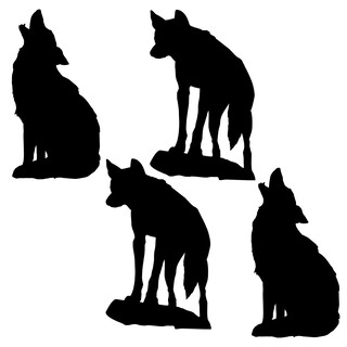 Foto 1 | Foto 1 | Silueta Negra Cut Outs Beistle Wild West Coyote X4 - Venta Internacional.