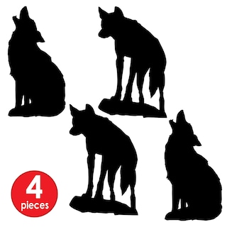 Foto 3 | Foto 3 | Silueta Negra Cut Outs Beistle Wild West Coyote X4 - Venta Internacional.
