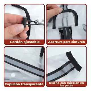 Foto 6 | Foto 6 | Impermeable Para Perro Resistente Transparente Con Capucha Talla 4XL