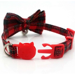 Foto 3 | Foto 3 | Collar Para Gatos Huoguo, Hebilla De Seguridad, Campana Navideña Escocesa - Venta Internacional.