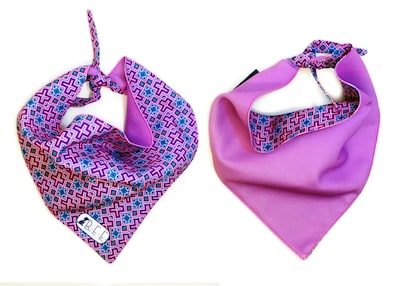 Foto 7 | Foto 7 | Kit 3 Bandanas Artesanales Para Perro Bff 002-huichol Rosa Paliacate Doble Vista 6 Looks Diferentes.