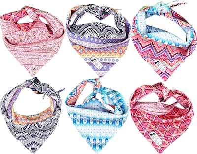 Foto 1 | Foto 1 | Kit 3 Bandanas Artesanales Para Perro Bff 029 - Textil - Paliacate Doble Vista 6 Looks Diferentes