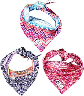 Foto 2 | Foto 2 | Kit 3 Bandanas Artesanales Para Perro Bff 029 - Textil - Paliacate Doble Vista 6 Looks Diferentes