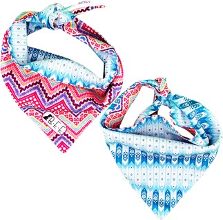 Foto 6 | Foto 6 | Kit 3 Bandanas Artesanales Para Perro Bff 029 - Textil - Paliacate Doble Vista 6 Looks Diferentes