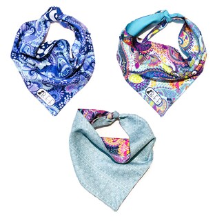 Foto 2 | Foto 2 | Kit 3 Bandanas Artesanales Para Perro Bff 016-paisley Paliacate Doble Vista 6 Looks Diferentes
