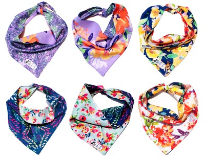 Foto 1 | Foto 1 | Kit 3 Bandanas Artesanales Para Perro Bff 020-garden Paliacate Doble Vista 6 Looks Diferentes