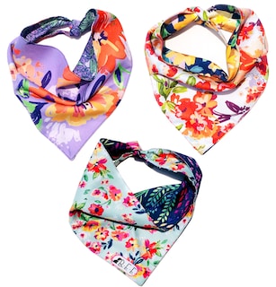 Foto 3 | Foto 3 | Kit 3 Bandanas Artesanales Para Perro Bff 020-garden Paliacate Doble Vista 6 Looks Diferentes