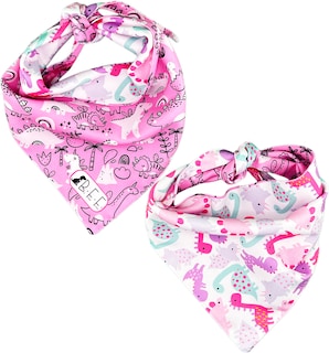 Foto 5 | Foto 5 | Kit 3 Bandanas Artesanales Para Perro Bff 033-dinosaurias Paliacate Doble Vista 6 Looks Diferentes.