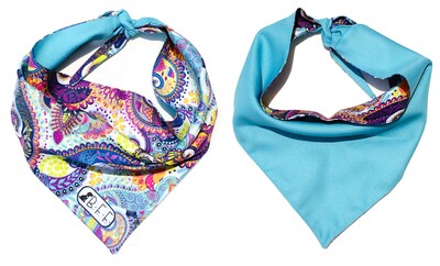 Foto 6 | Foto 6 | Kit 3 Bandanas Artesanales Para Perro Bff 016-paisley Paliacate Doble Vista 6 Looks Diferentes