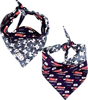 Foto 6 | Foto 6 | Kit 3 Bandanas Artesanales Para Perro Bff 030-perro Paliacate Doble Vista 6 Looks Diferentes.
