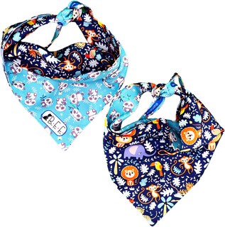 Foto 7 | Foto 7 | Kit 3 Bandanas Artesanales Para Perro Bff 028 - Selva - Paliacate Doble Vista 6 Looks Diferentes