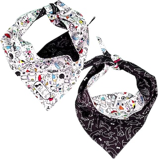 Foto 5 | Foto 5 | Kit 3 Bandanas Artesanales Para Perro Bff 030-perro Paliacate Doble Vista 6 Looks Diferentes.