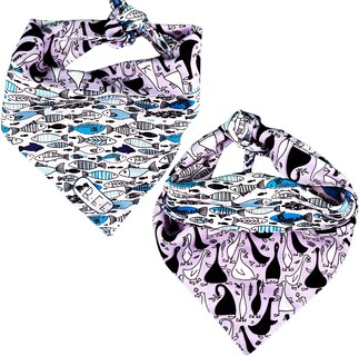 Foto 7 | Foto 7 | Kit 3 Bandanas Artesanales Para Perro Bff 034-animales Paliacate Doble Vista 6 Looks Diferentes.