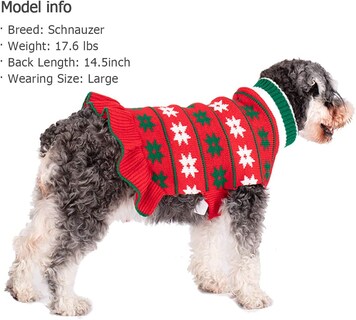 Foto 4 | Foto 4 | Vestido Tipo Suéter Para Perros Huoguo, Cuello Alto Navideño Para Perros Pequeños - Venta Internacional.