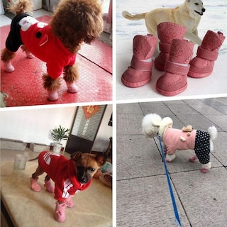 Foto 3 | Foto 3 | Zapatos Para Perros Sanlin Beans Snow Paw Protector Antideslizante Xs - Venta Internacional.